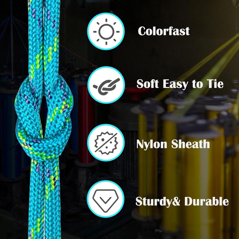 MONOBIN Paracord Rope 100FT for Making Paracord Projects, 4mm 7 Strand Parachute Cord for Lanyard, Survival Bracelets, Clothsline,Hiking - Image 2